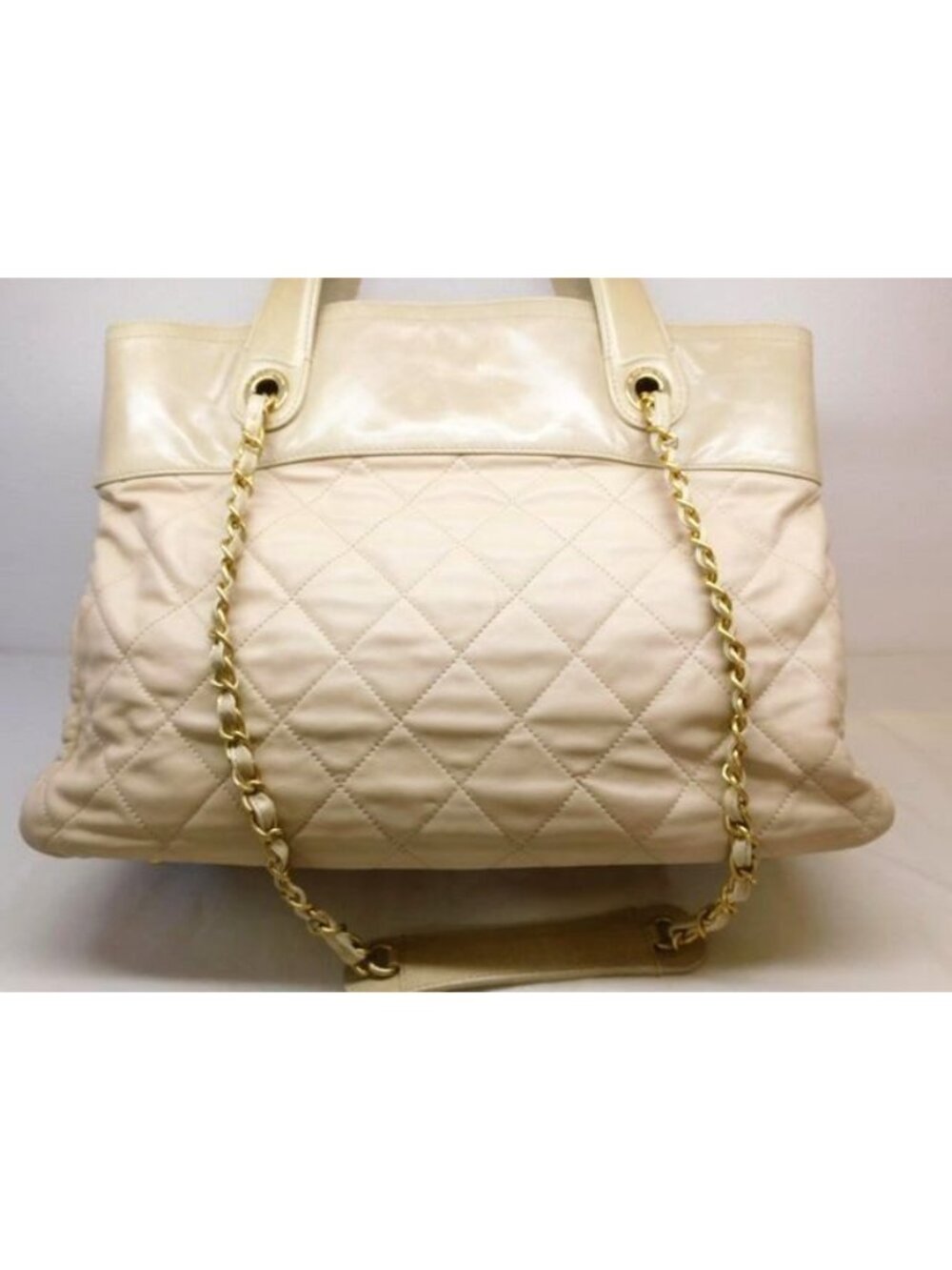 Chanel In The Mix 2-Way Bag Leather Shoulder Beige - Picture 2 of 7
